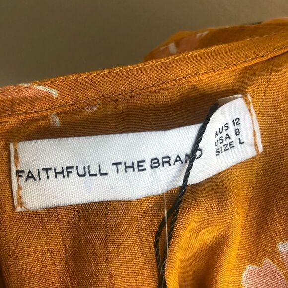 Faithfull the Brand Emilia Midi Floral Dress Size US 8/ Large - Picture 11 of 16